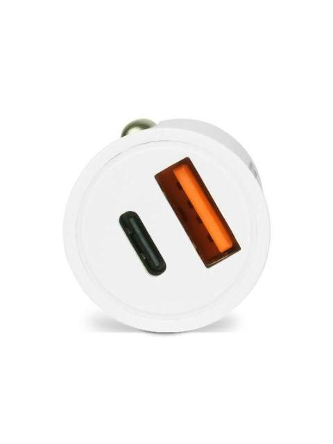 VORAGO CARGADOR PARA AUTO AU-305 20W 1X USB-C-1X USB-A BLANCO