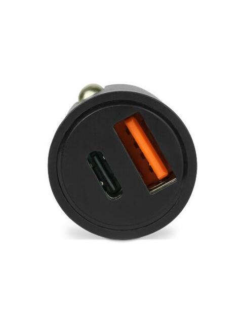 VORAGO CARGADOR PARA AUTO AU-305 20W 1X USB-C-1X USB-A NEGRO