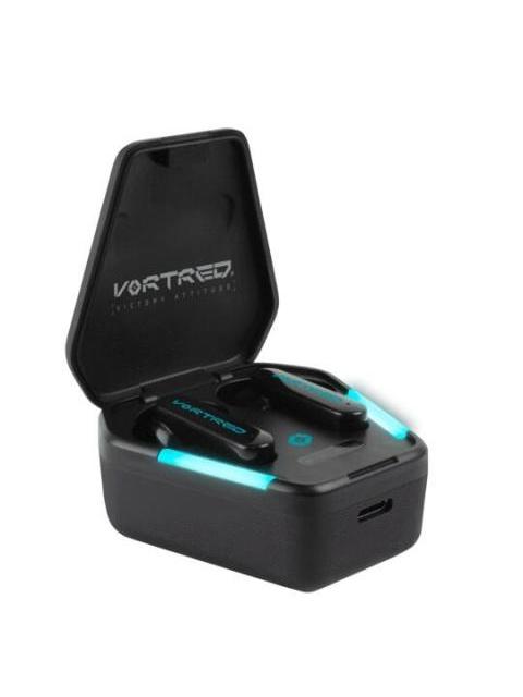 VORTRED AUDIFONOS INTRAURICULARES GAMER TWS W.A.R. INALAMBRICOS BLUETOOTH NEGRO