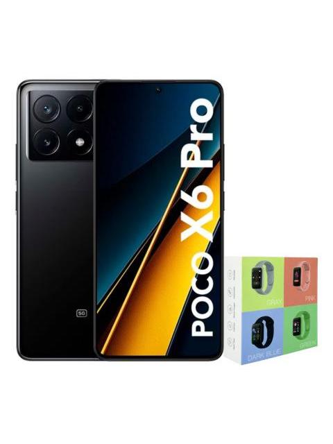 XIAOMI POCO X6 PRO 4G DUAL 512GB 12RAM BLACK + WATCH SMART MACARON