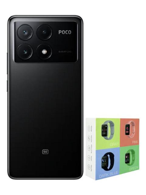 XIAOMI POCO X6 PRO 4G DUAL 512GB 12RAM BLACK + WATCH SMART MACARON