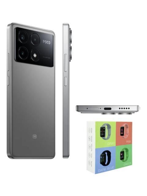 XIAOMI POCO X6 PRO 5G DUAL 512GB 12RAM GRAY + WATCH SMART MACARON