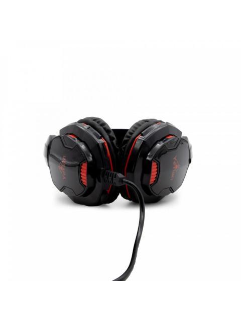 YEYIAN AUDIFONOS GAMER TEMPEST YH2000 PARA PC-PS4-XBOX ONE ALAMBRICO 2 METROS 3.5MM-USB NEGRO-ROJO