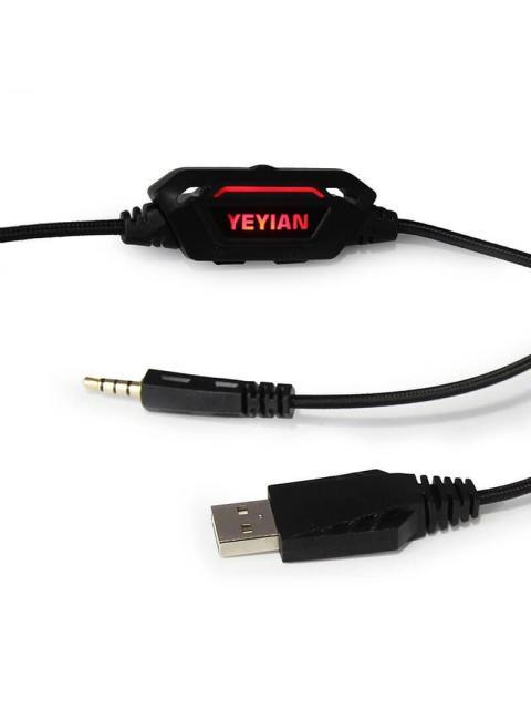 YEYIAN AUDIFONOS GAMER VICIOUS SERIE 3000 ALAMBRICO 2 METROS USB-3.5MM NEGRO