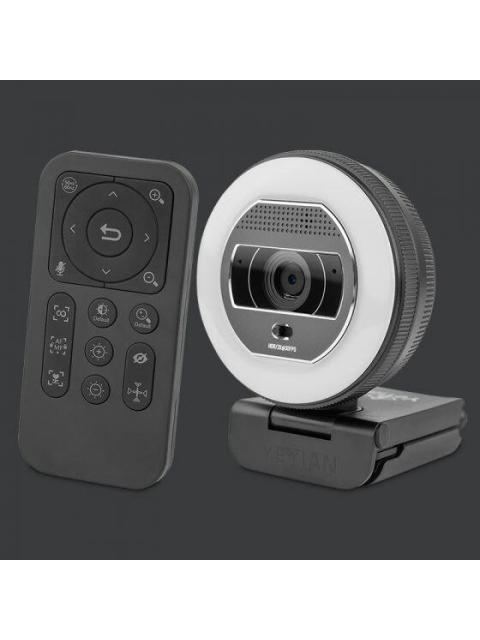 YEYIAN CAMARA FLEXCAM PARA STREAMING CON ILUMINACION MIXTA Y CONTROL REMOTO 2K 2560X1440P A 30 FPS COD H.264 Y 265 CON MIC MOD. YPWQHDAFM1