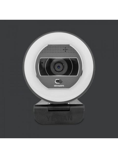 YEYIAN CAMARA FLEXCAM PARA STREAMING CON ILUMINACION MIXTA Y CONTROL REMOTO 2K 2560X1440P A 30 FPS COD H.264 Y 265 CON MIC MOD. YPWQHDAFM1