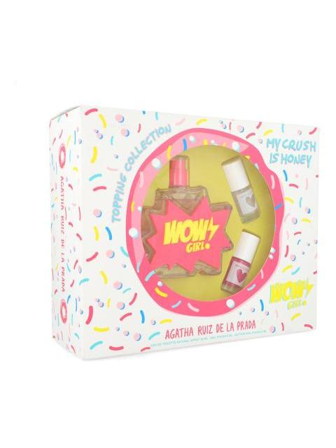 Z4 SET AGATHA WOW GIRL 3PZS 80ML EDT ESMALTE  BRILLO UñAS