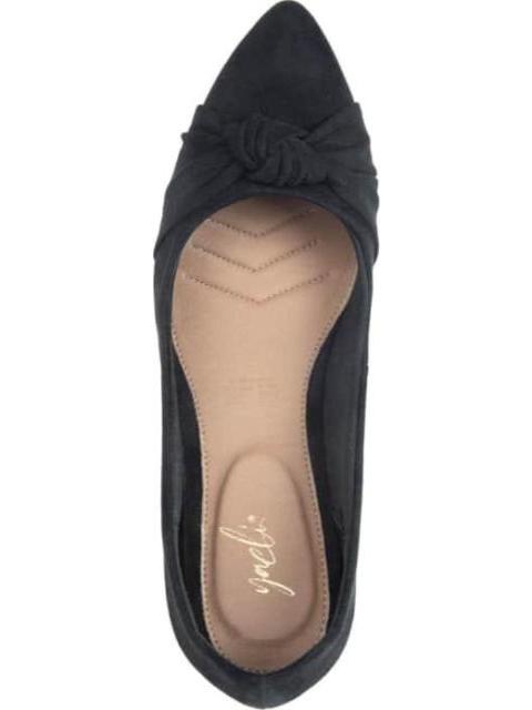 ZAPATILLA ANTE CON MOÑO NEGRO YAELI