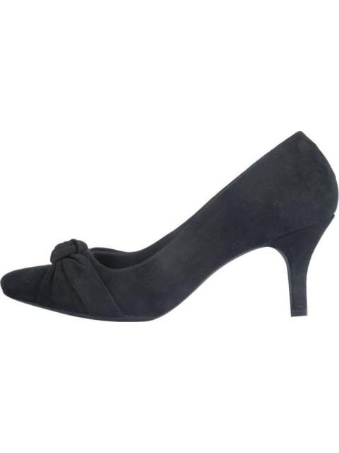 ZAPATILLA ANTE CON MOÑO NEGRO YAELI