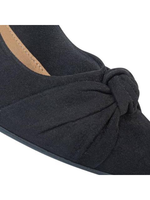 ZAPATILLA ANTE CON MOÑO NEGRO YAELI