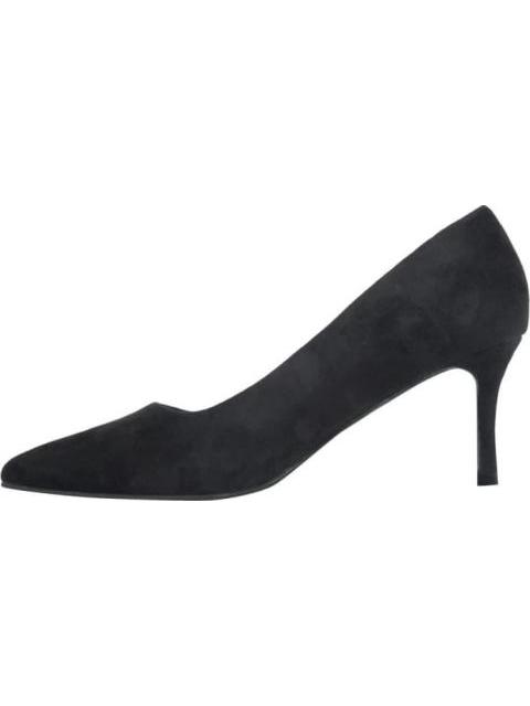 ZAPATILLA ANTE TACON BAJO NEGRO YAELI