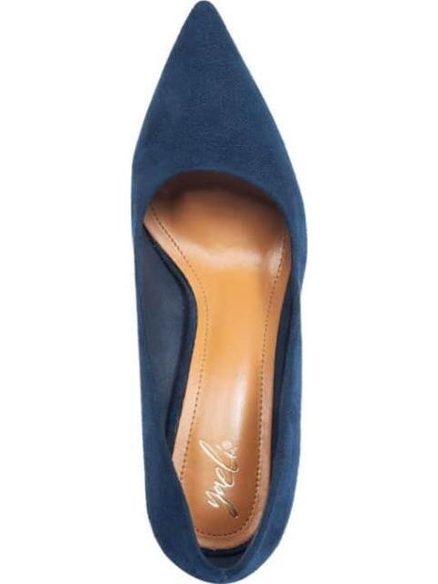 ZAPATILLA ANTE TACON MEDIO AZUL YAELI