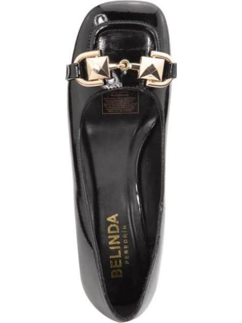 ZAPATILLA TACON MEDIO CON HERRAJE NEGRO BELINDA PEREGRIN
