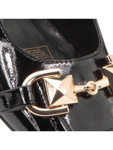 ZAPATILLA TACON MEDIO CON HERRAJE NEGRO BELINDA PEREGRIN