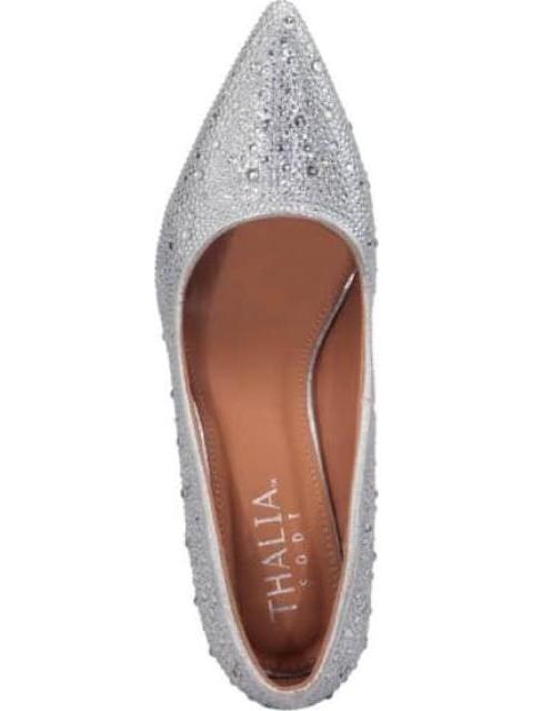 ZAPATILLA CERRADA PUNTAL ALTURA MEDIA PLATA THALIA SODI