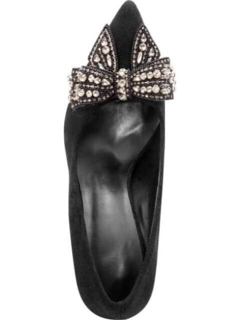 ZAPATILLA CON MOÑO TACON ALTO NEGRO THALIA SODI