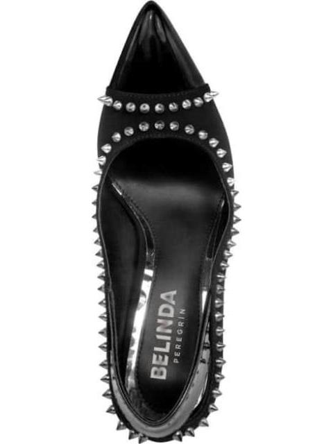 ZAPATILLA CON ESTOPEROLES TACON ALTO NEGRO BELINDA PEREGRIN