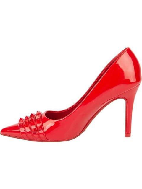 ZAPATILLA CON ESTOPEROLES TACON ALTO ROJO BELINDA PEREGRIN