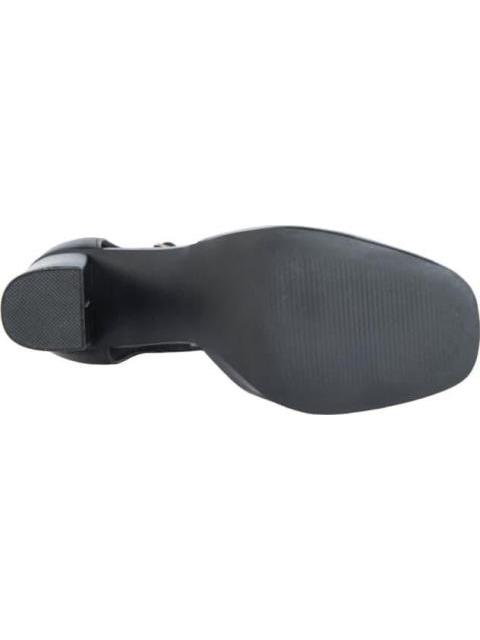 ZAPATILLA CON HERRAJE TACON ANCHO NEGRO SAO PAULO