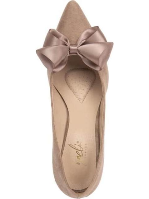 ZAPATILLA CON MOÑO AVENA YAELI FASHION