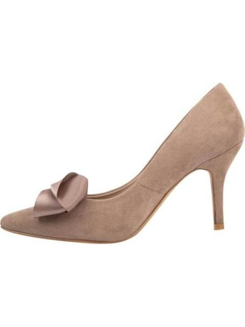 ZAPATILLA CON MOÑO AVENA YAELI FASHION