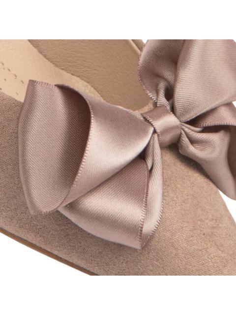 ZAPATILLA CON MOÑO AVENA YAELI FASHION