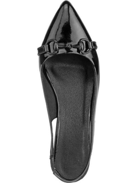 ZAPATILLA DESTALONADA CON HERRAJE NEGRO YAELI FASHION