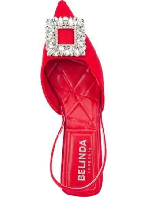 ZAPATILLA DESTALONADA CON HERRAJE ROJO BELINDA PEREGRIN