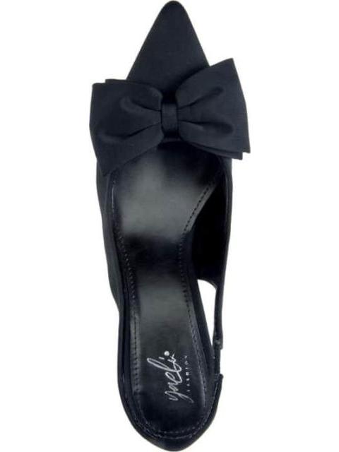 ZAPATILLA DESTALONADA CON MOÑO NEGRO YAELI FASHION