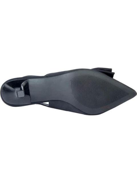 ZAPATILLA DESTALONADA CON MOÑO NEGRO YAELI FASHION