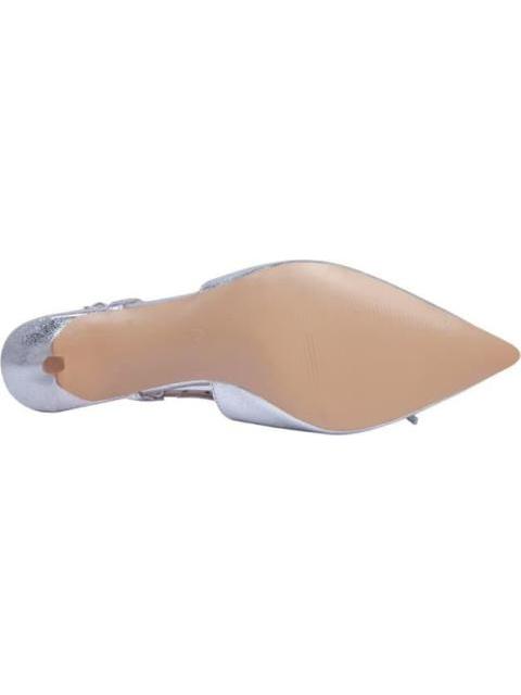 ZAPATILLA DESTALONADA CON MOÑO PLATA YAELI FASHION