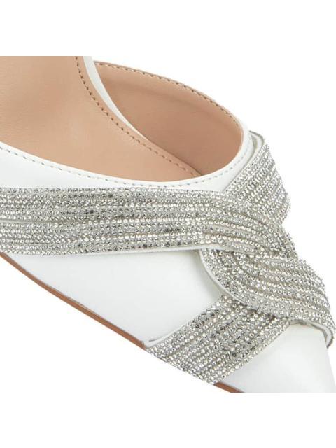 ZAPATILLA DESTALONADA CON PEDRERIA BLANCO MOLTO BELLO