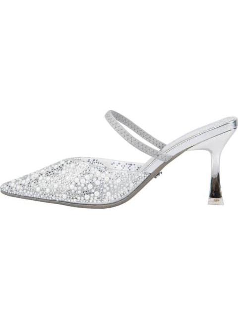ZAPATILLA DESTALONADA CON PEDRERIA PLATA THALIA SODI