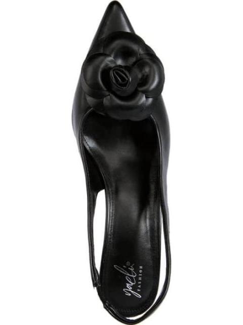 ZAPATILLA DESTALONADA FLOR NEGRO YAELI FASHION