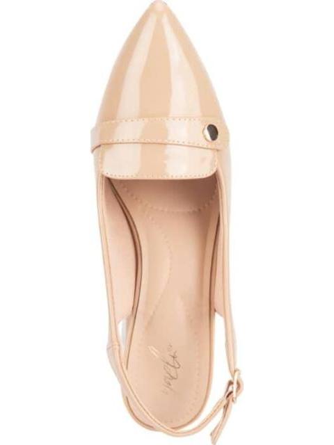 ZAPATILLA DESTALONOADA TACON ANCHO NUDE YAELI