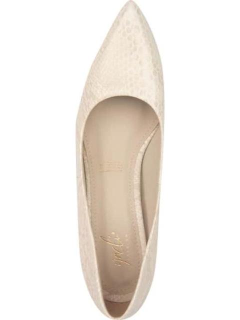 ZAPATILLA GRABADA TACON ALTO BEIGE/HUESO YAELI FASHION