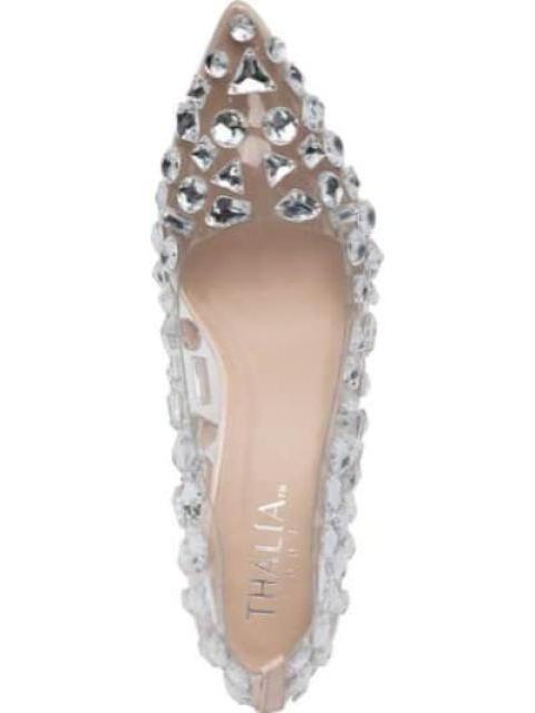 ZAPATILLA MICA CON PEDRERIA NEUTRAL THALIA SODI