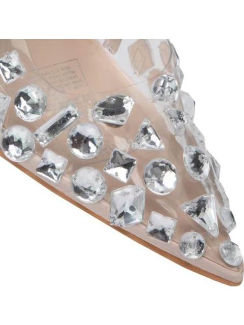 ZAPATILLA MICA CON PEDRERIA NEUTRAL THALIA SODI