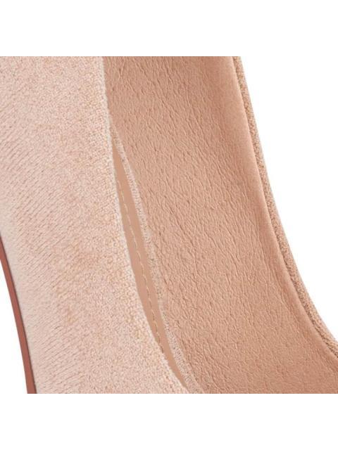 ZAPATILLA TACON ALTO ASIMETRICO NUDE THALIA SODI