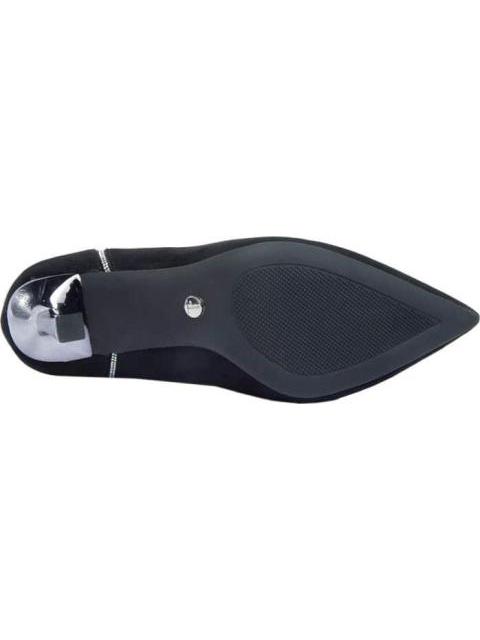 ZAPATILLA TACON ALTO CROMADO NEGRO THALIA SODI