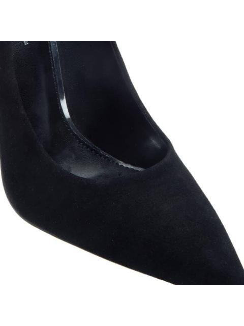 ZAPATILLA TACON ALTO CROMADO NEGRO THALIA SODI