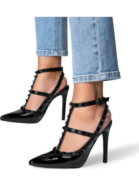 ZAPATILLA DESTALONADA CON ESTOPEROLES NEGRO BELINDA PEREGRIN
