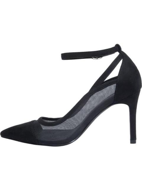 ZAPATILLA TACON ALTO MALLA NEGRO THALIA SODI