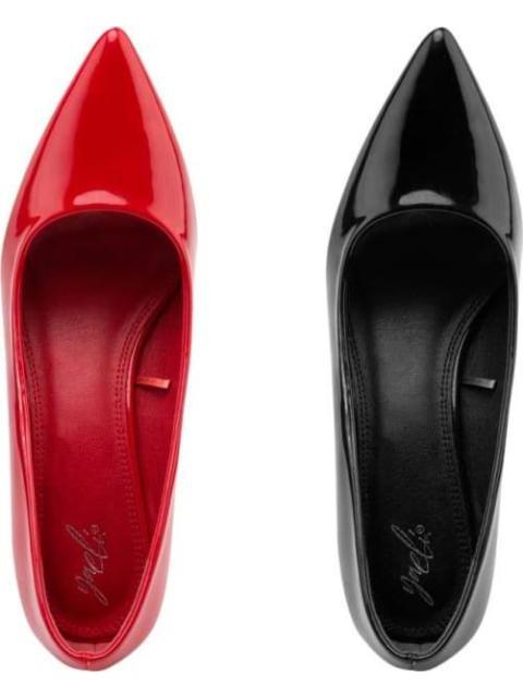 KIT ZAPATILLAS CHAROL TACON DELGADO ROJO YAELI