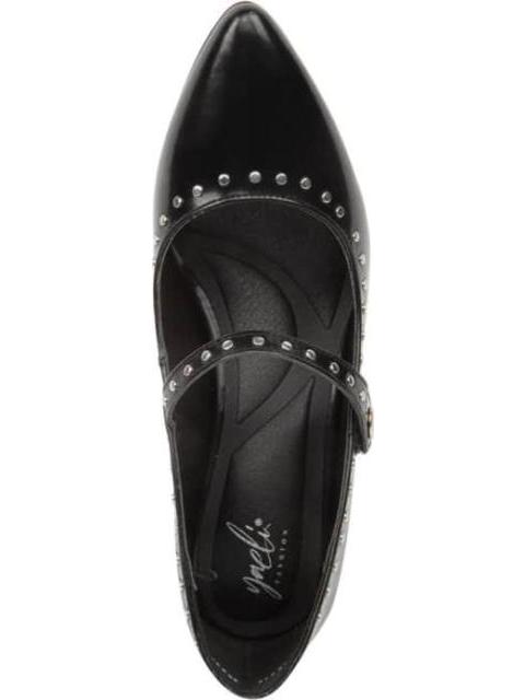 ZAPATILLA TACON CUADRADO CON LATIGO NEGRO YAELI FASHION