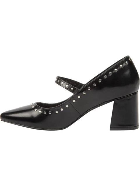 ZAPATILLA TACON CUADRADO CON LATIGO NEGRO YAELI FASHION