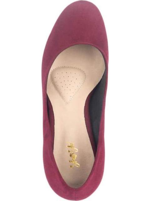 ZAPATILLA TACON MEDIO CONFORTABLE VINO SHOSH