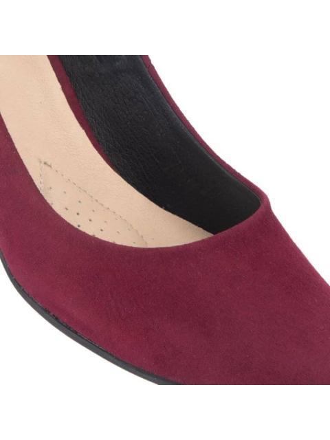 ZAPATILLA TACON MEDIO CONFORTABLE VINO SHOSH