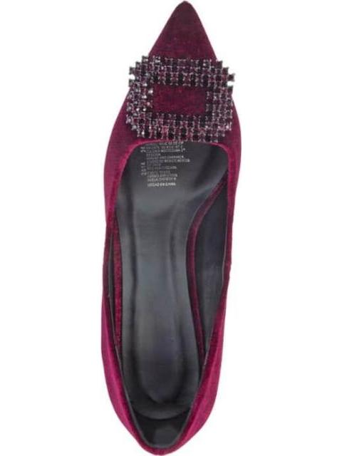 ZAPATILLA TERCIOPELO CON HERRAJE VINO MOLTO BELLO