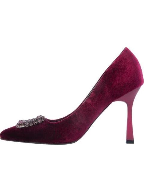 ZAPATILLA TERCIOPELO CON HERRAJE VINO MOLTO BELLO